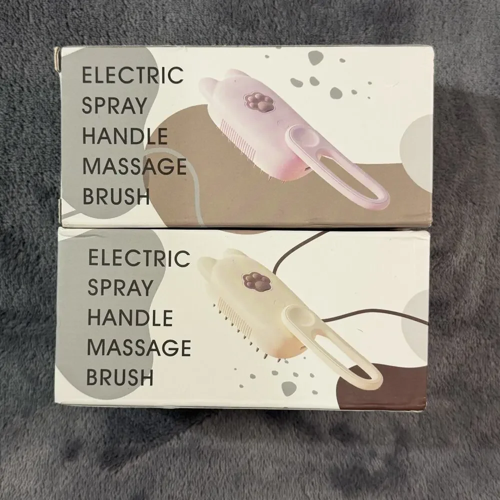 Petspa JY-12 Electric Spray Handle Massage Brush Beige Pink 150mAh 5V ABS TPE
